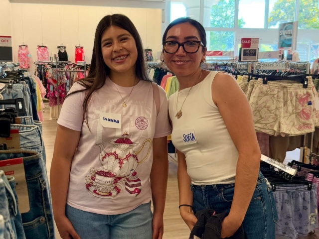 IMG_3215 2 woman mentor and female teen student shopping for professional clothing
